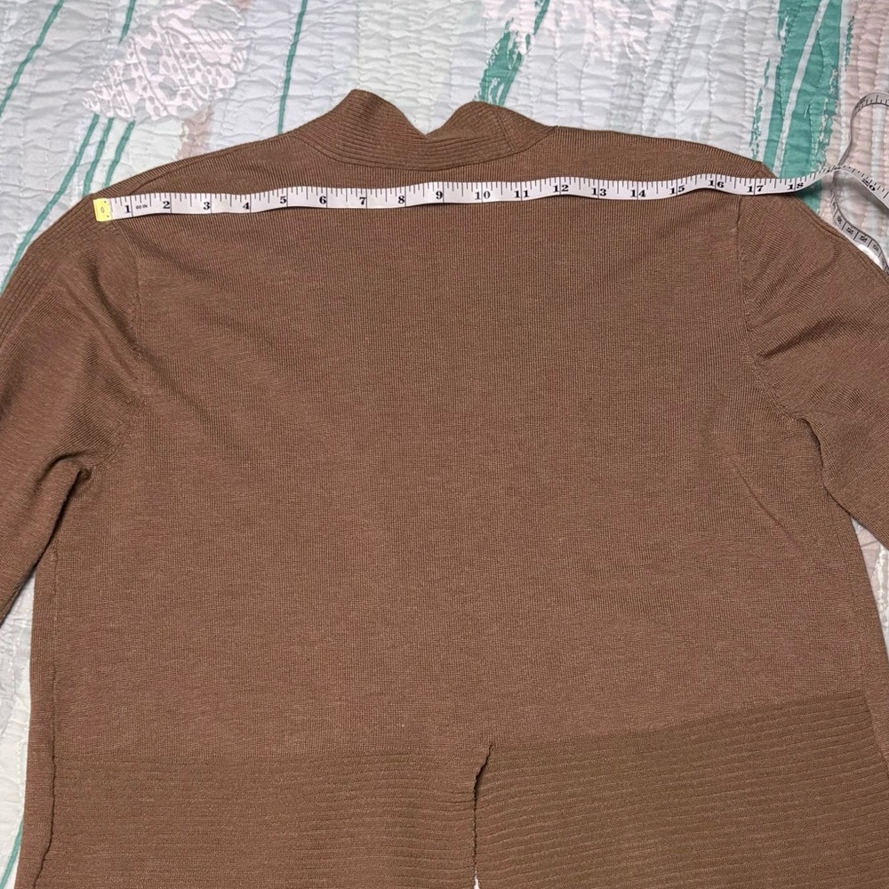 Beige Ribbed Knit Sweater - Picture 5 of 10